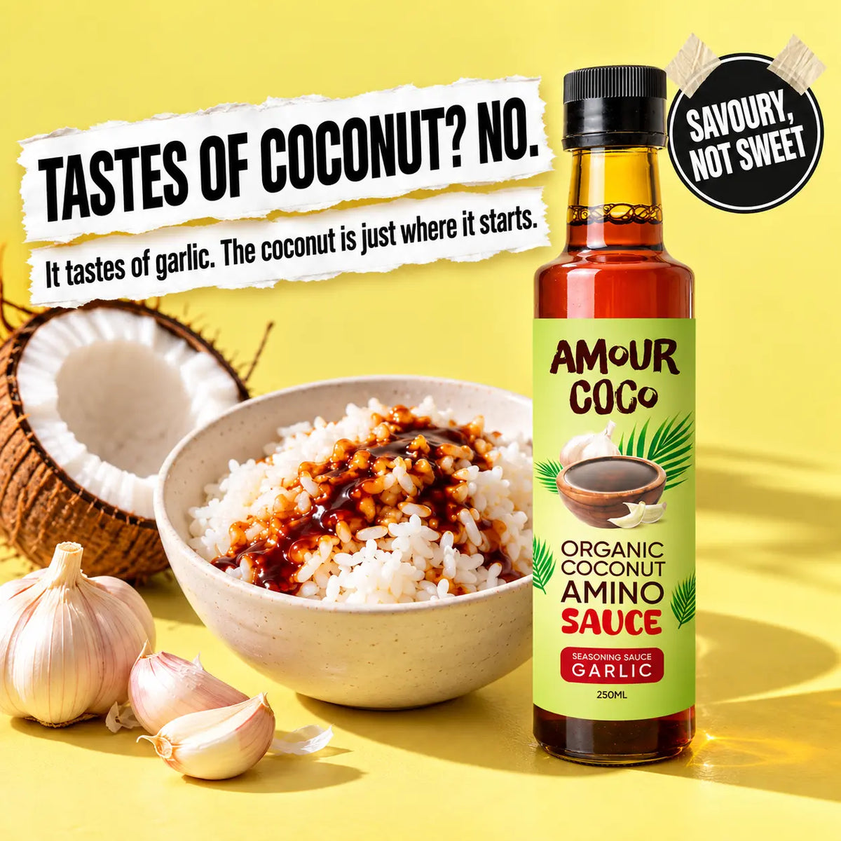 Organic Coconut Amino Sauce — Garlic