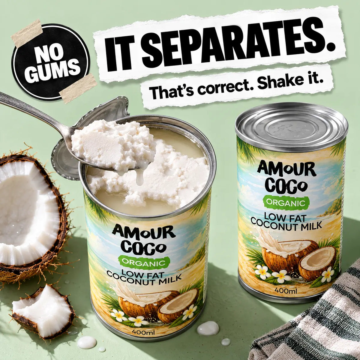Low Fat Coconut Milk — Pack of 6
