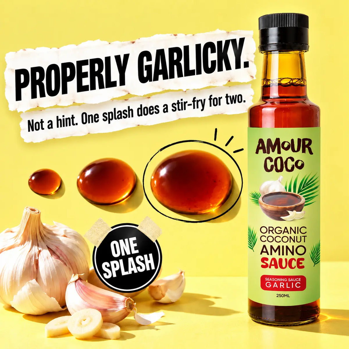 Organic Coconut Amino Sauce — Garlic